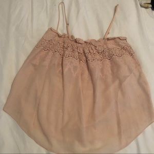 Rebecca Taylor Lace Inset Embroidered cami